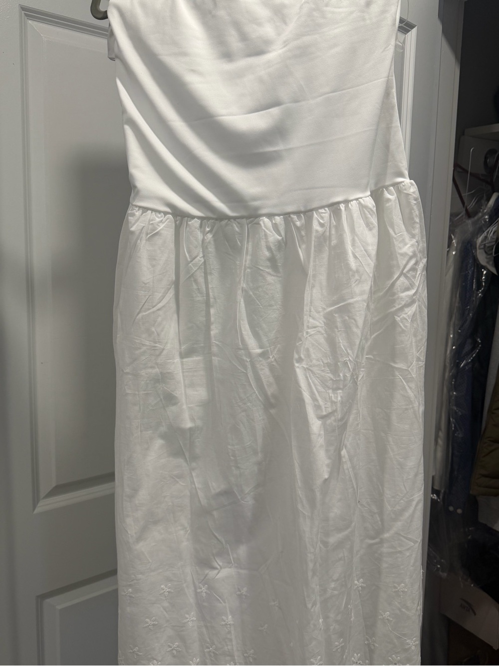 Peppermayo White Strapless Cherry Skies Midi Dress - Picture 2 of 3